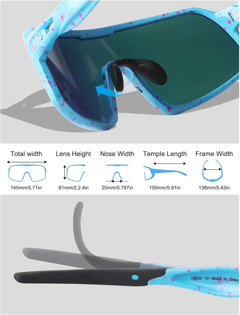 BangLong Polarized Sports Sunglasses for Men Women, UV Protection Sun Glasses for Baseball Running Cycling Fishing - Image 3
